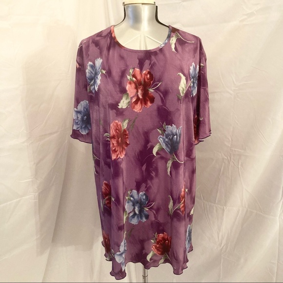 Adrian Karen Floral Tunic 1X - Picture 1 of 7
